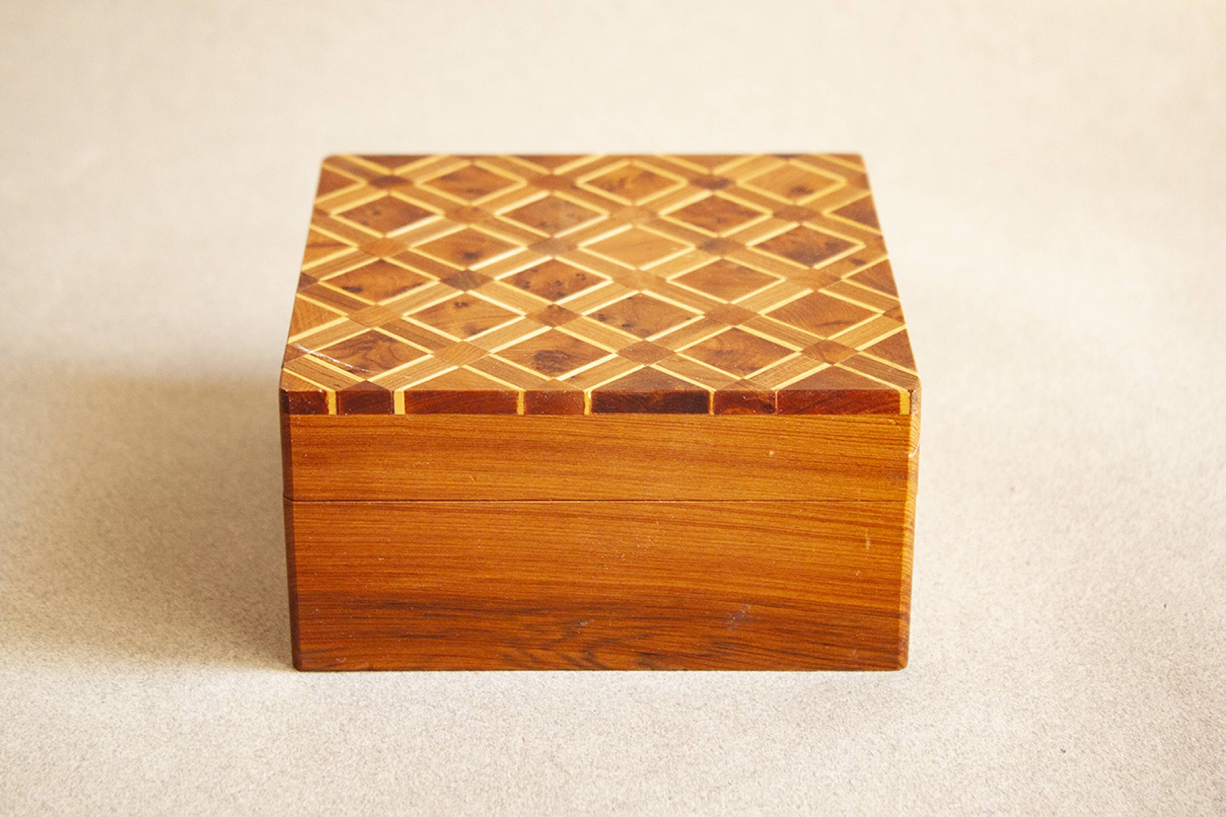 Hand-decorated wooden box.