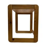Ensemble vintage de trois tables d'appoint en pin, tables gigognes, années 1970