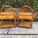 Paire de chevets en rotin 1960