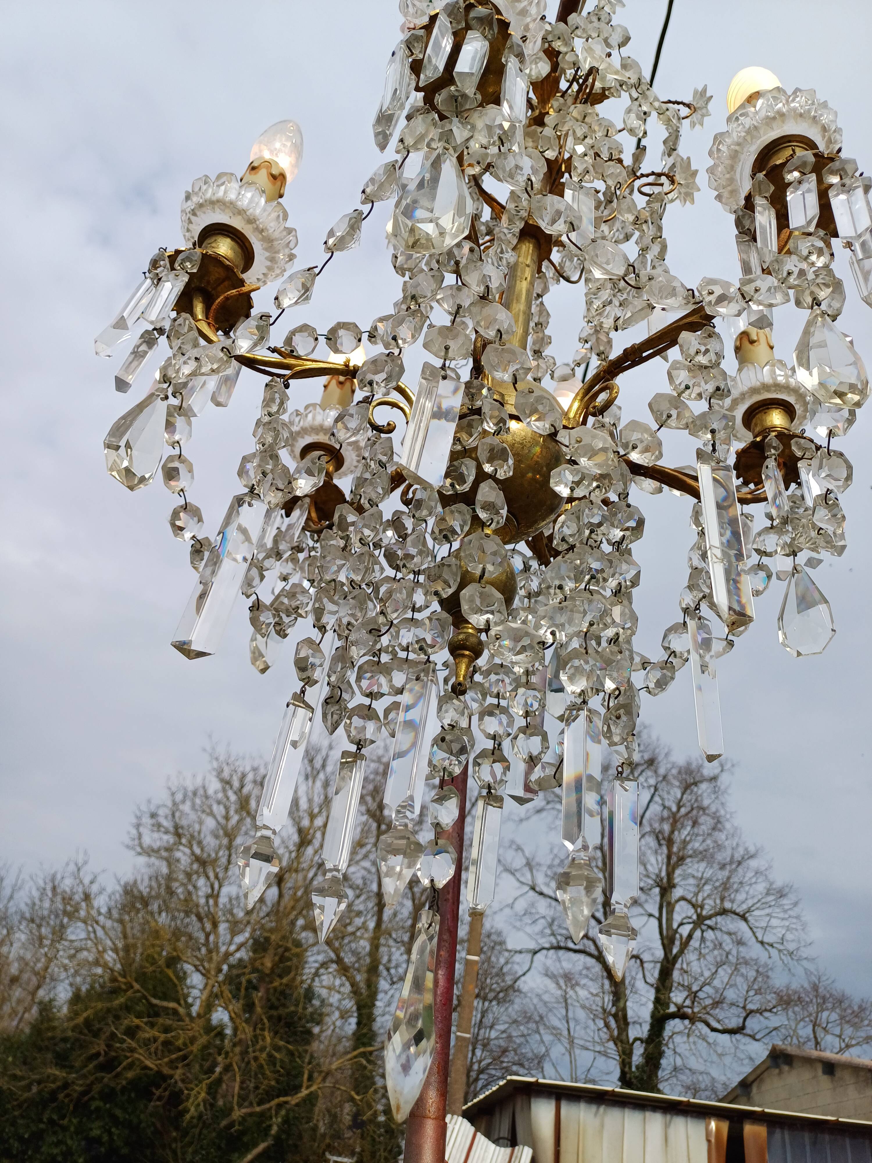 19th century crystal chandelier