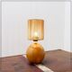 Vintage bohemian bedside or table lamp in wood and rope - 1970s