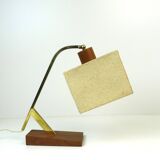 Rare Danish Modern Mid Century Teak & Brass desk Lamp