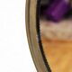 Round mirror, brass frame with décor 37x37cm