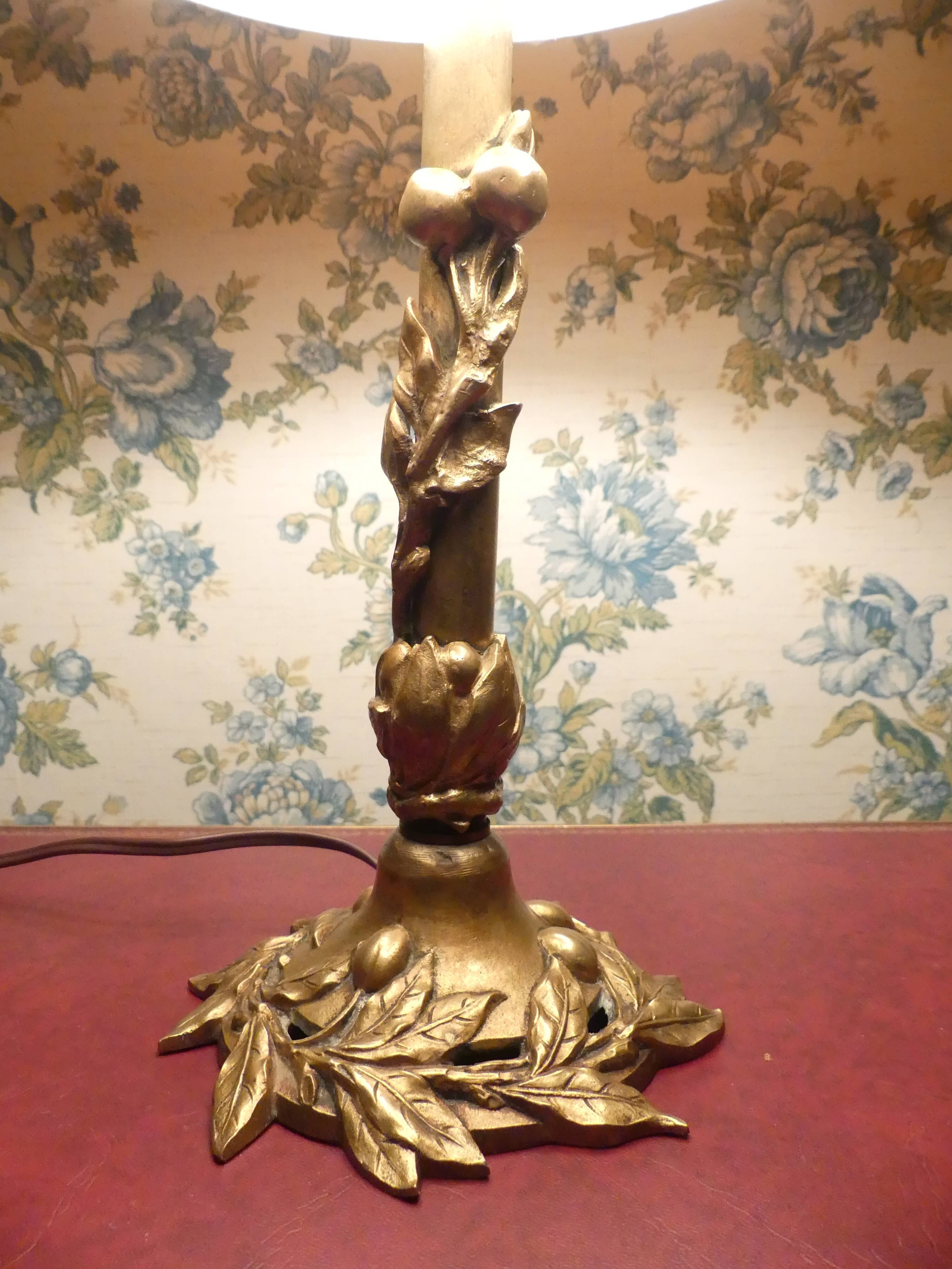 Lamp chiseled bronze art nouveau period nineteenth century
