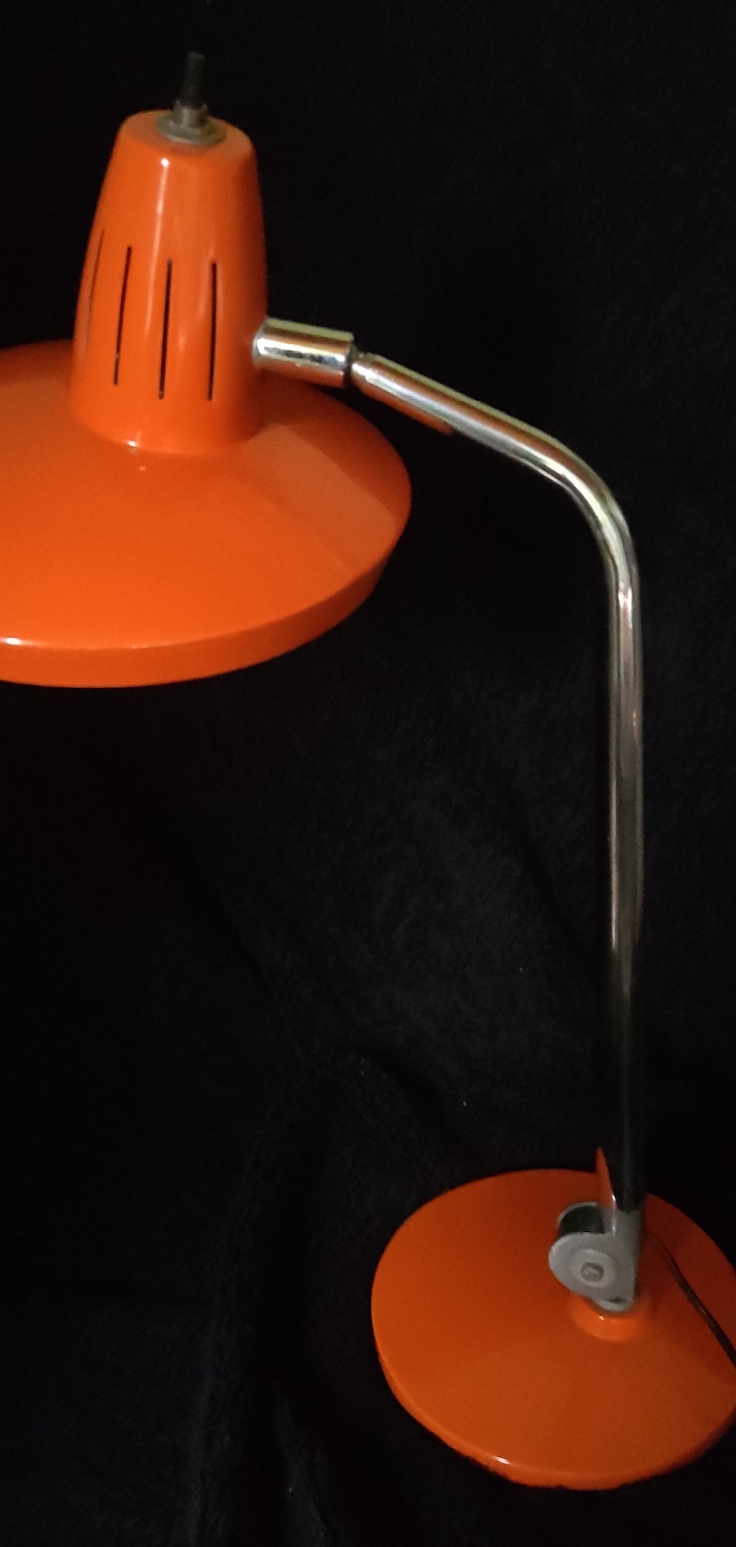 Vintage desk lamp Fase orange articulated
