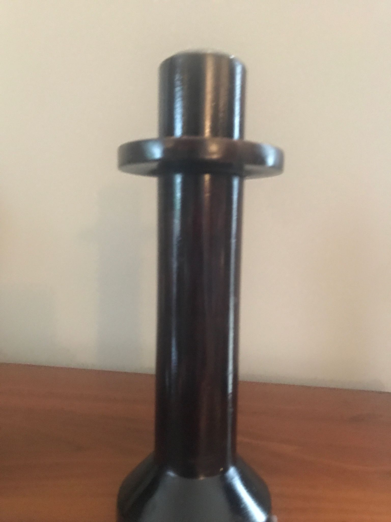 Pair of wooden candlesticks