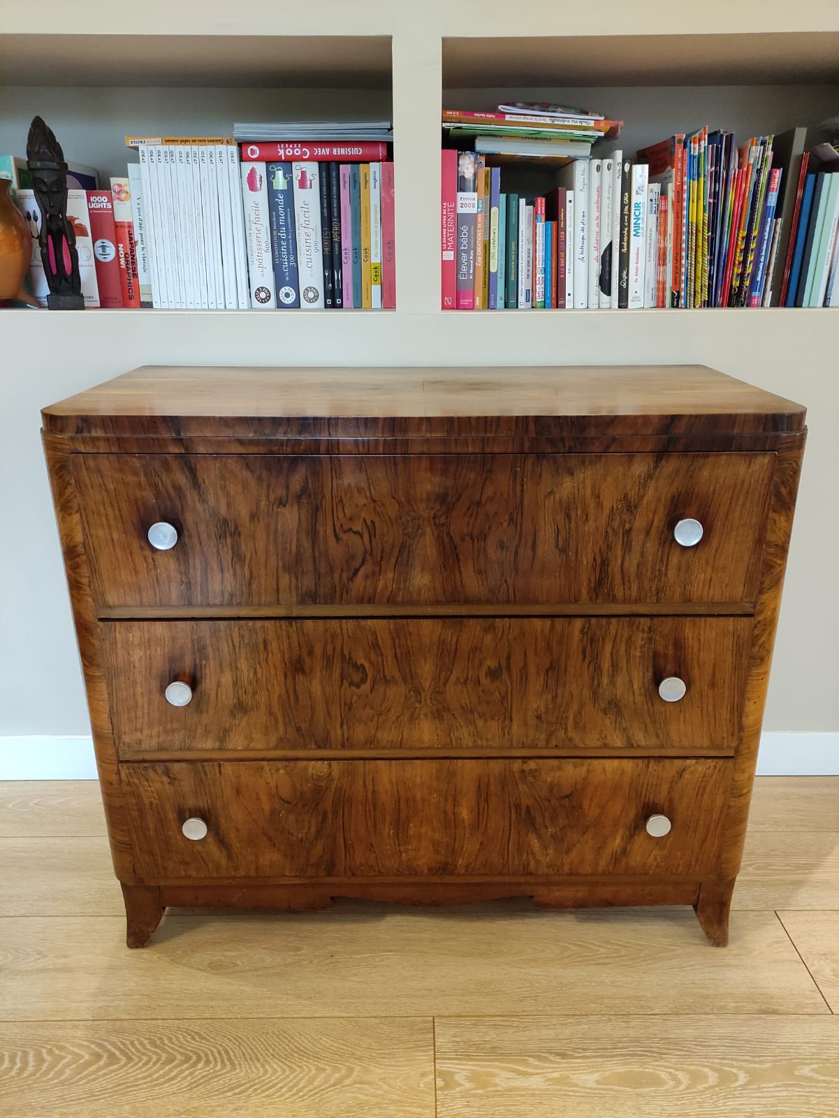 Art deco chest of drawers varnished 1920