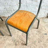 Pair of Mullca school chairs adult size