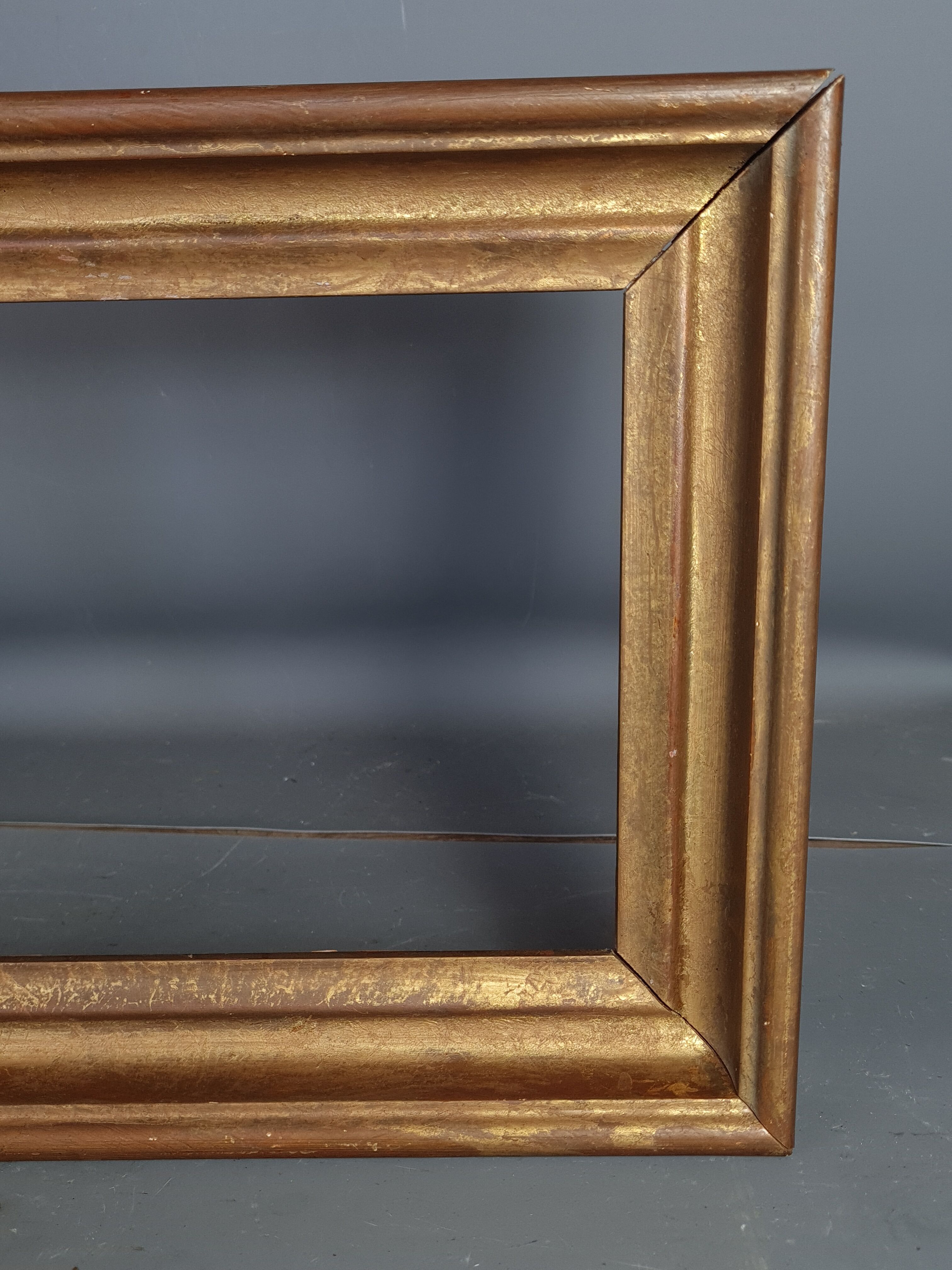 Pair old frames gilded wood gold leaf 26,5x23 cm, foliage 20,5x17 cm SB