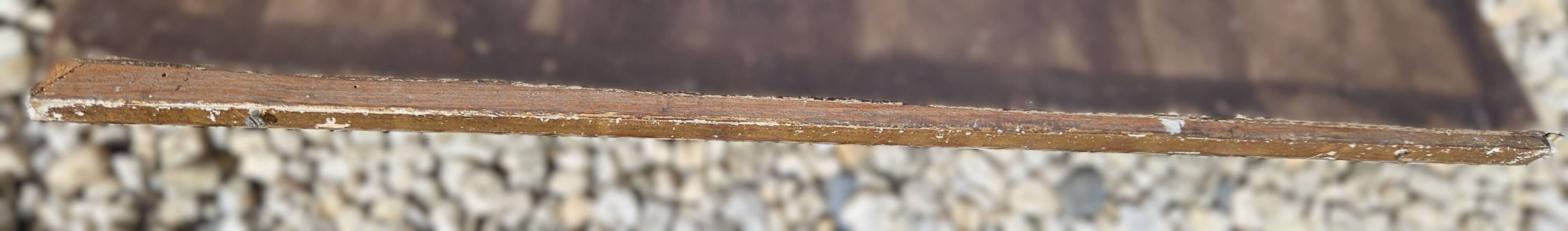 Large gilded wooden mirror in the shape of a gendarme hat