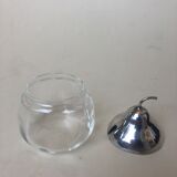 Set of candy apple and pear, metal and glass