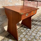Bureau en bois (style bateau) finitions en metal