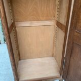 Louis XV solid oak boarding school wardrobe with rod