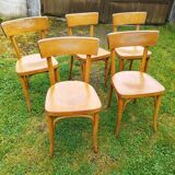5 Baumann style bentwood bistro chairs