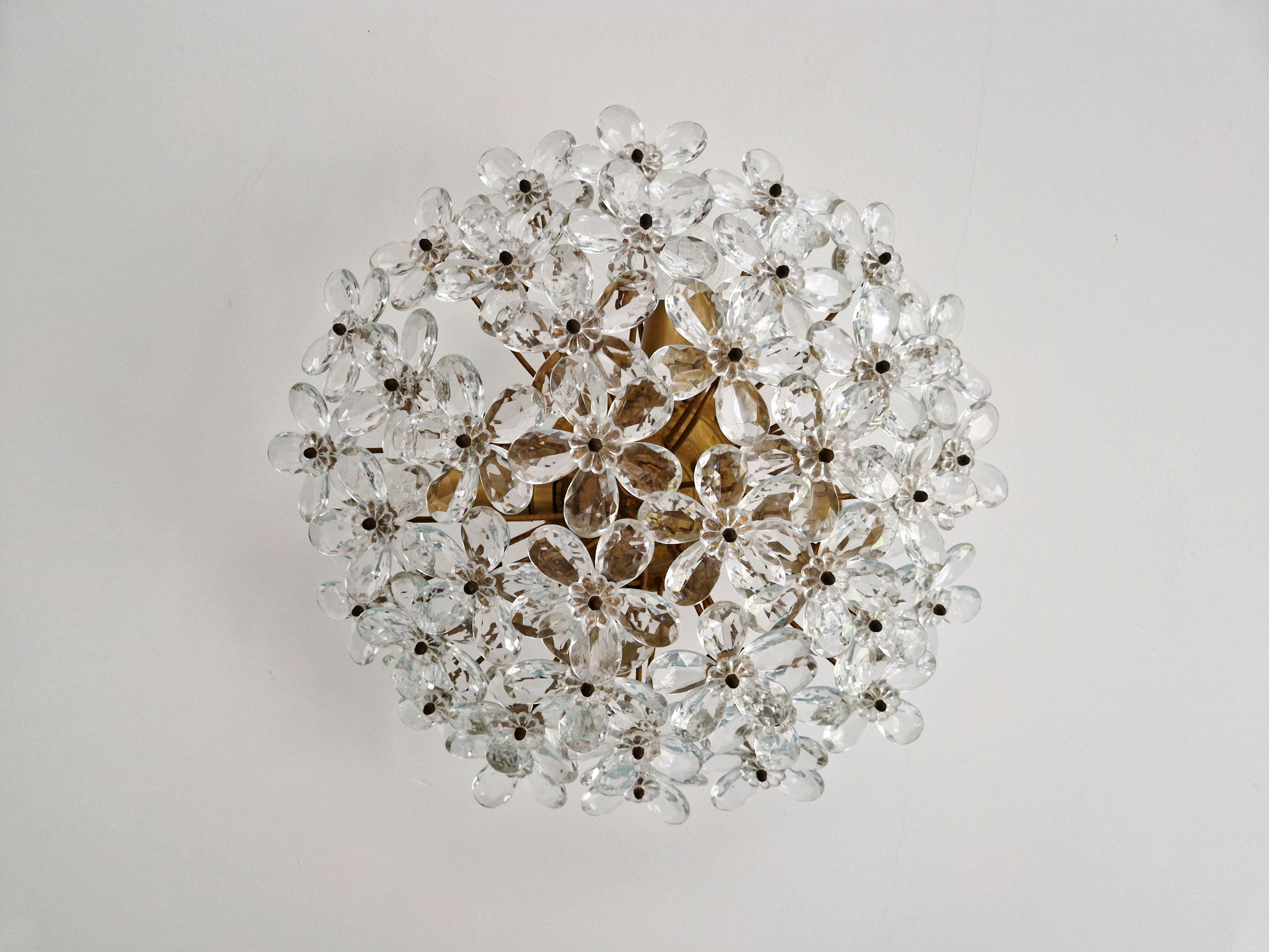 Italian ceiling light in Murano glass, 1970.