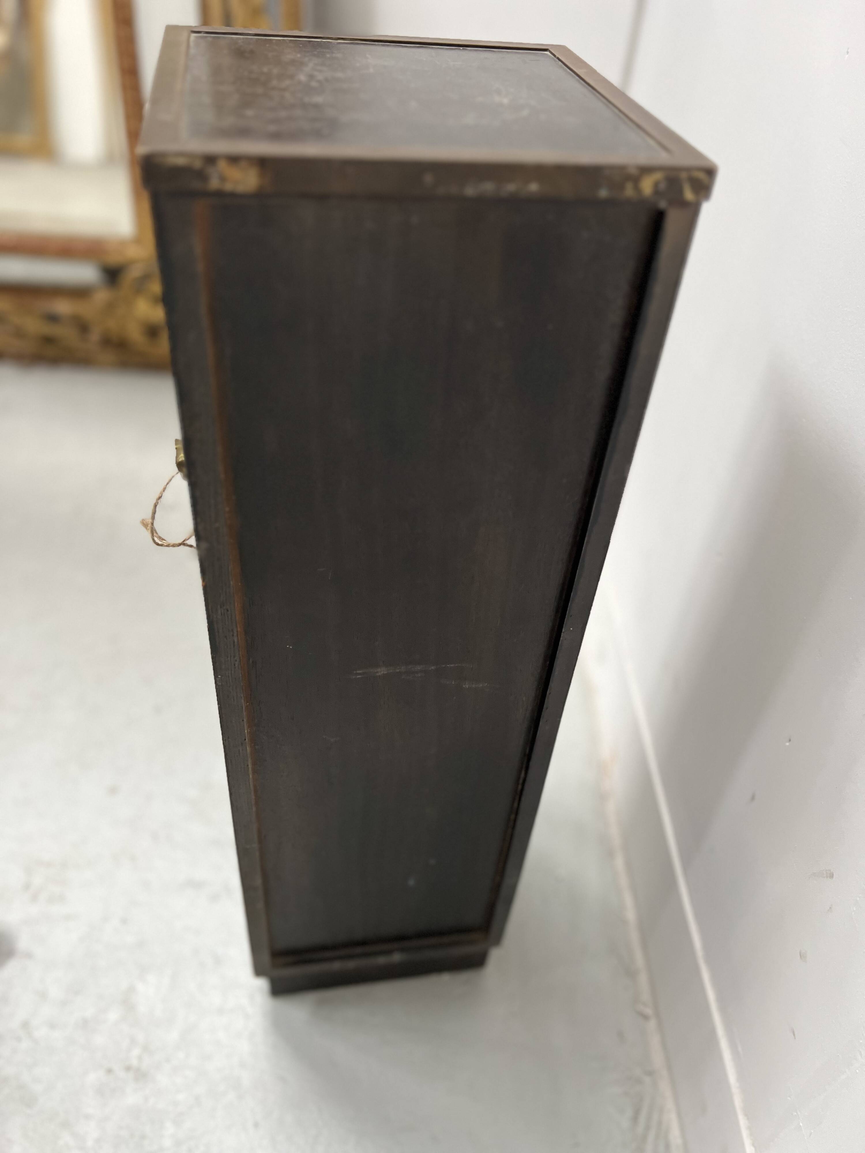 20th Century Black Wooden Cabinet with Eight Small Drawers