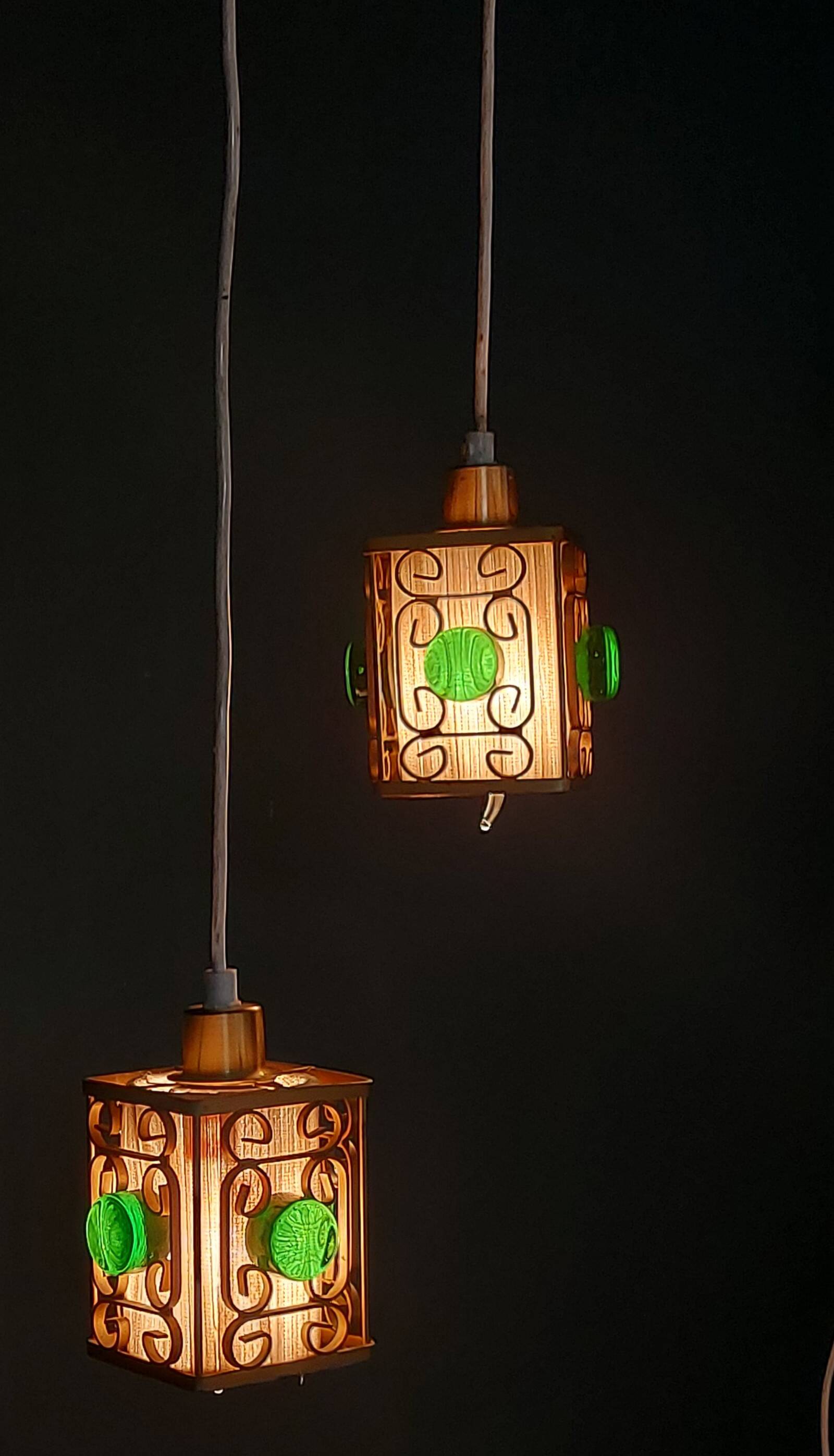 Plafonniers, Danemark années 1960, laiton, 2 pièces