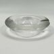 Cendrier vintage en verre texturé effet lin, large bord