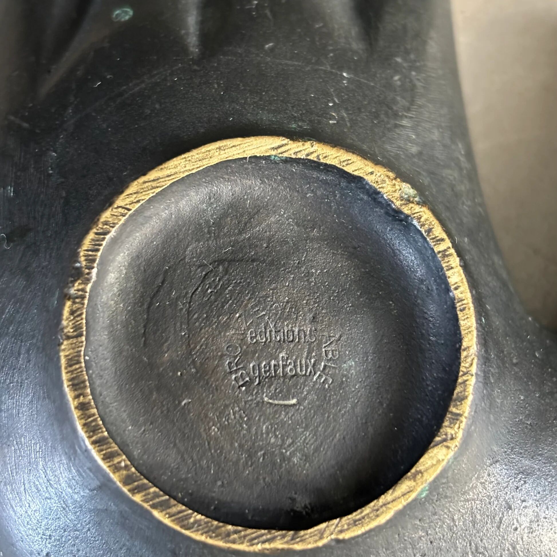 Bronze hand catchall Editions Gerfaux 60-70