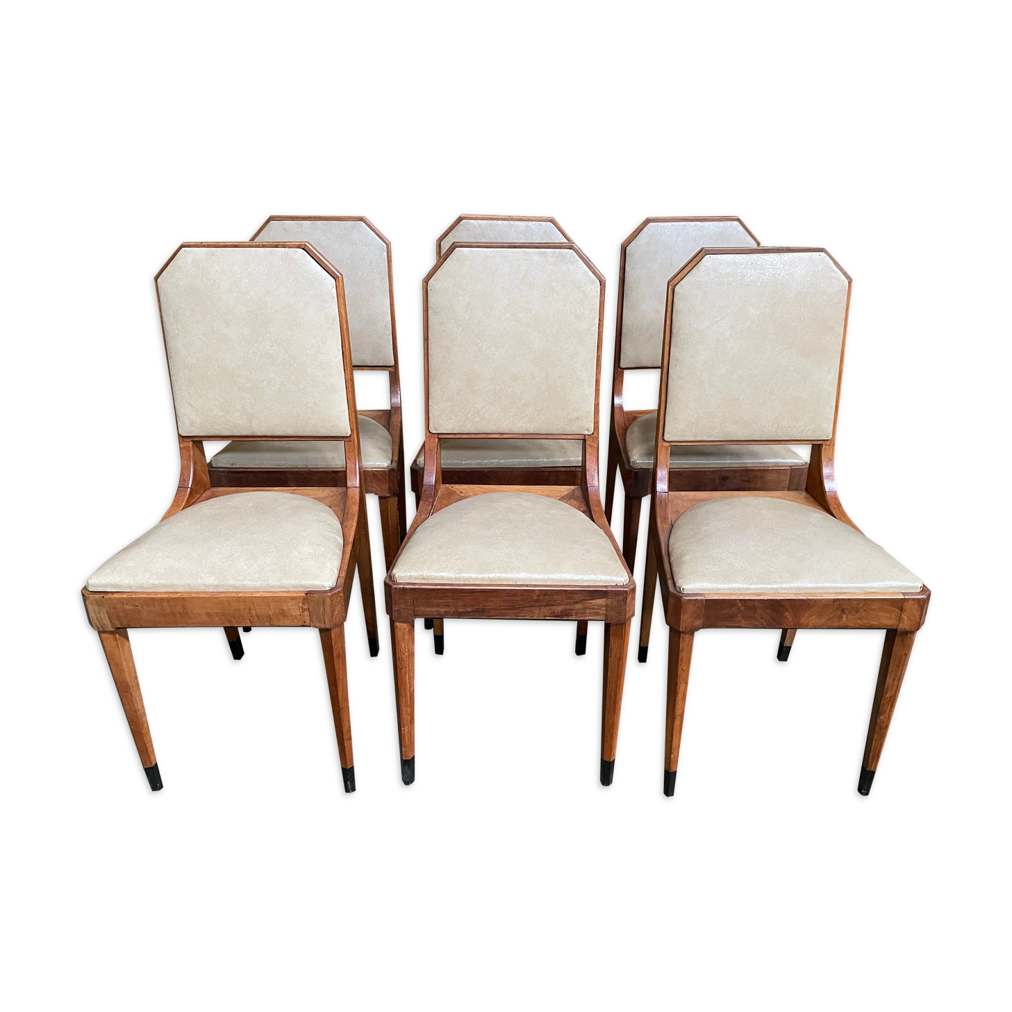 Suite of 6 restored Art Deco period chairs