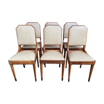 Suite of 6 restored Art Deco period chairs