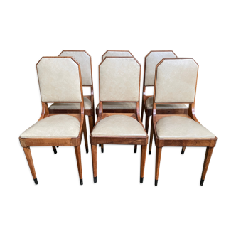 Suite of 6 restored Art Deco period chairs