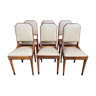 Suite de 6 chaises époque art déco restaurées