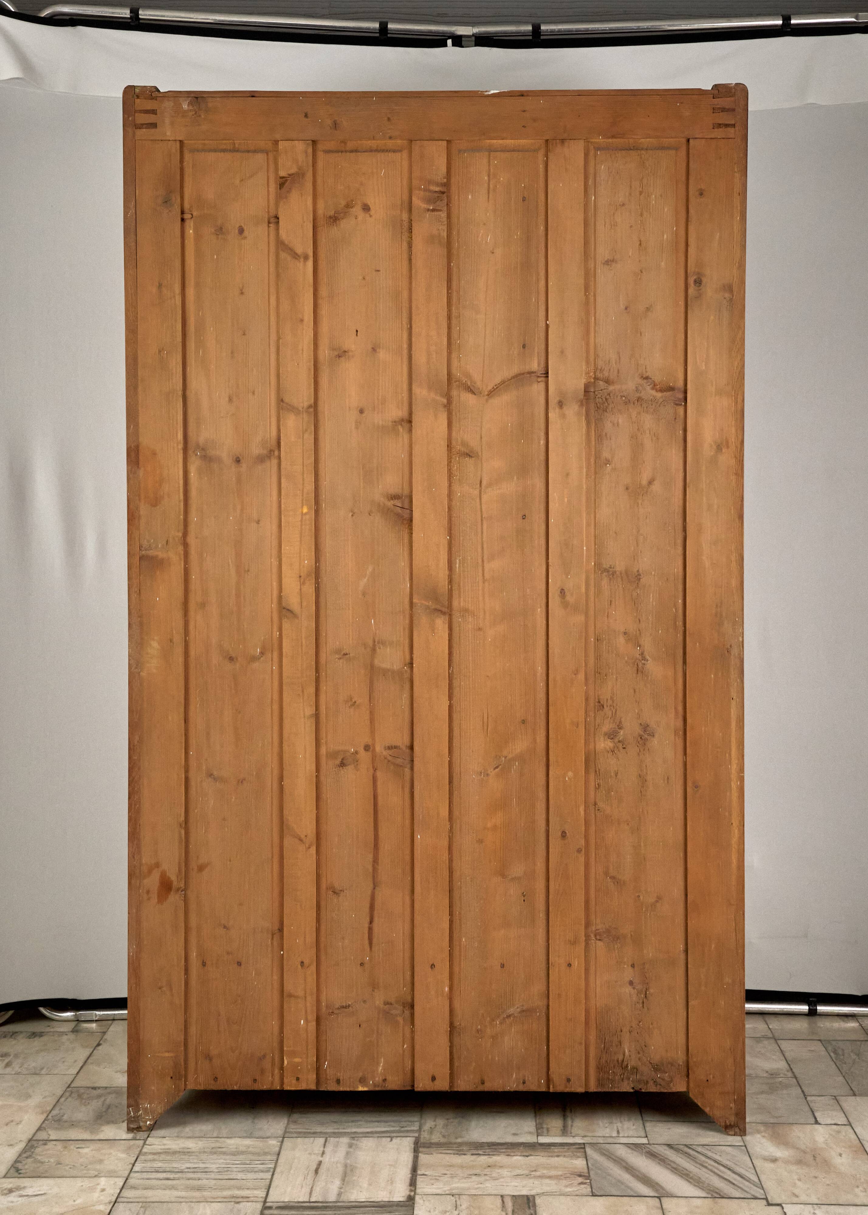 Vintage Wooden Wardrobe, 1930s, Czechoslovakia