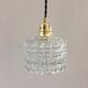 Vintage molded glass pendant lamp