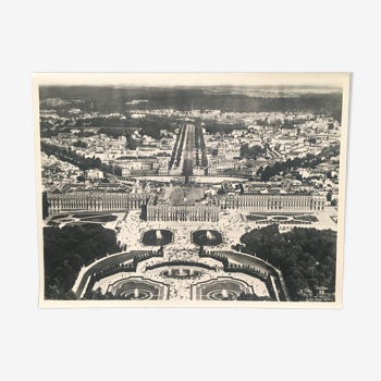 Photo vue aérienne château de Versailles, années 50