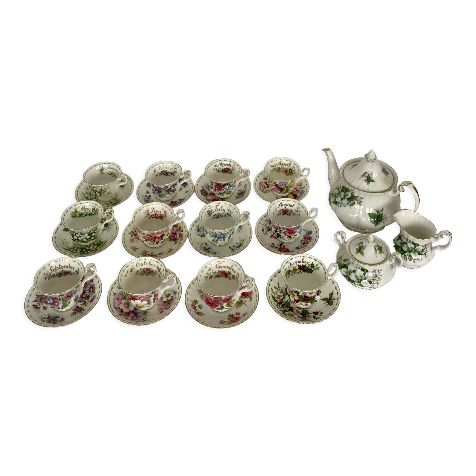 Tea set “the months” Royal Albert 27 pieces