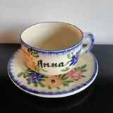 Bowl and plate in Pozzi earthenware