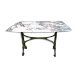 Marble and metal bistro table