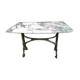 Marble and metal bistro table