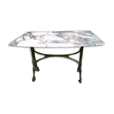 Table bistrot marbre et métal