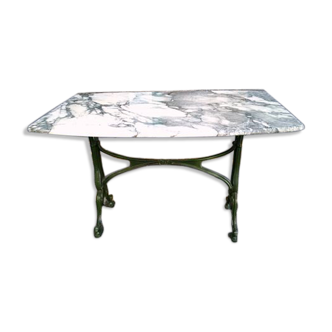 Marble and metal bistro table