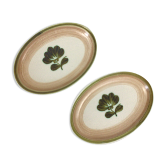 Pair of raviers in vintage Gien earthenware