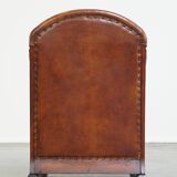 Fauteuil Art Déco en peau de mouton, unique, majestueux et confortable