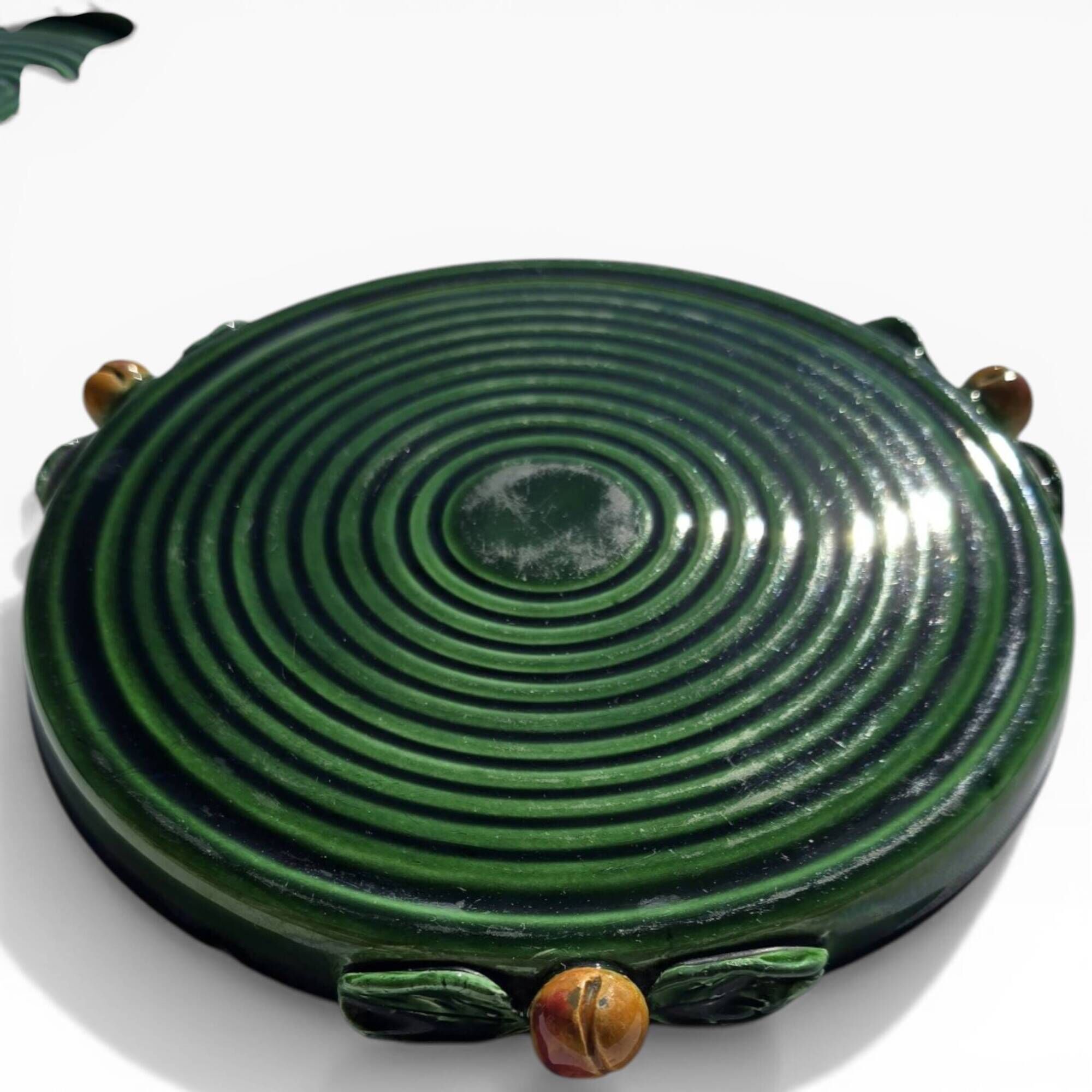 Service de table Vallauris — 12 porte-couteaux + 3 coupelles, céramique ver