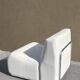 Adriano Piazzesi metal and white leather armchair, Italian design 1970