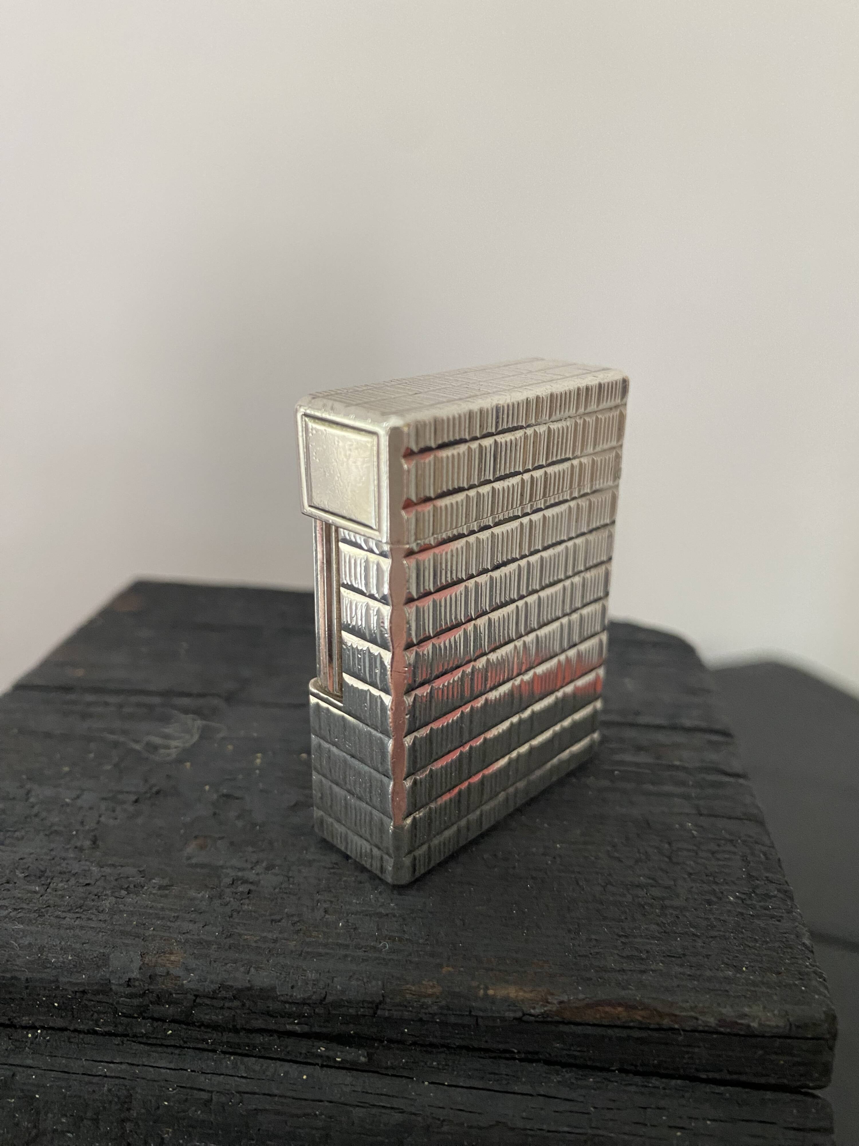 St dupont silver-plated lighter with box