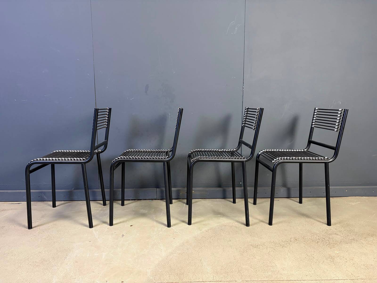 Set of 4 Sandow dining chairs by Rene Herbst, 1980s