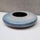 Flat ceramic vase by Nadia and Alain Pinel