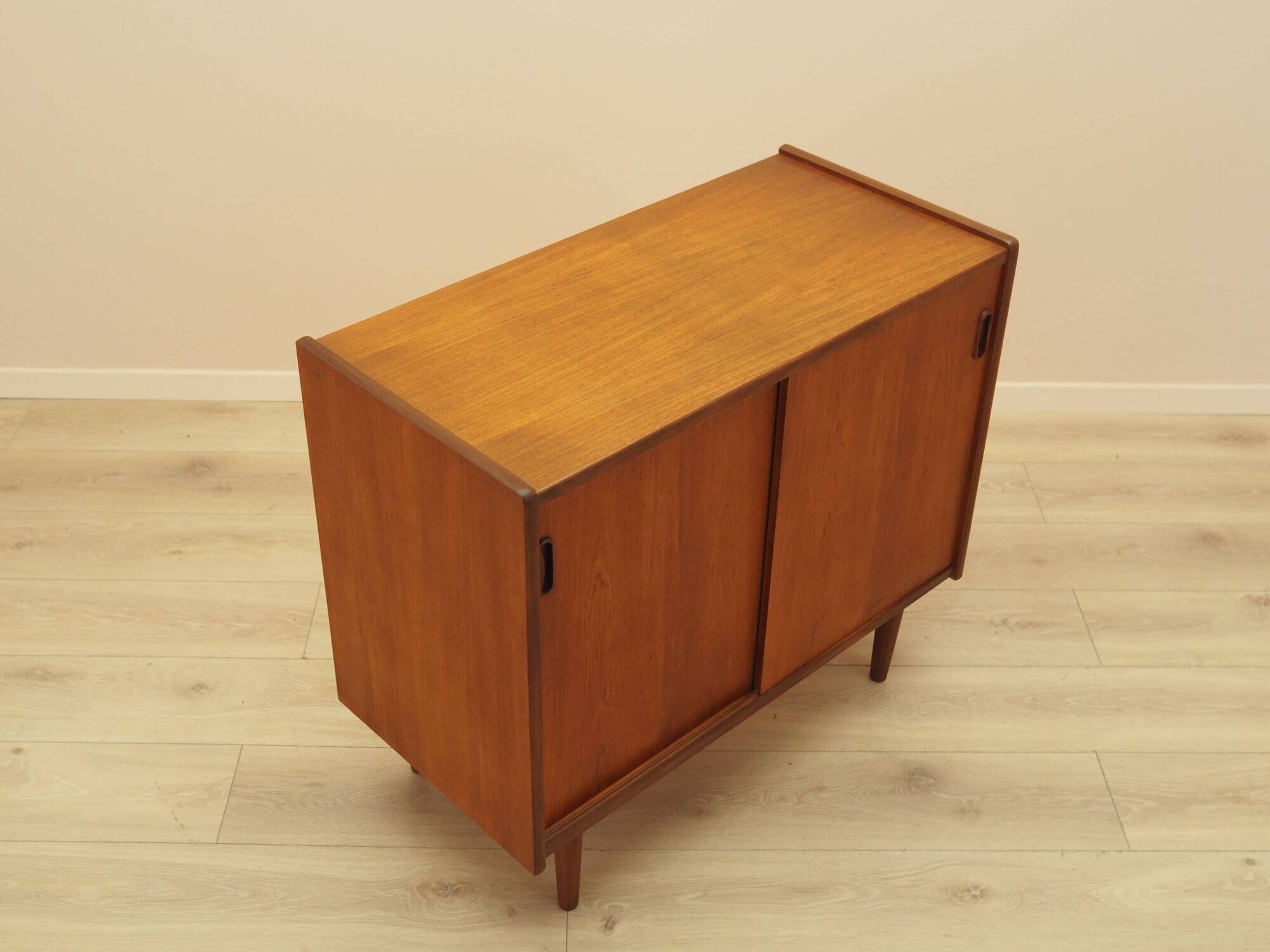 Danish Teak Cabinet with Sliding Doors, 1970s