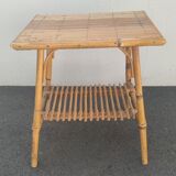 Wicker side table