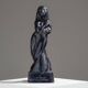 Sculpture de sirène en céramique bleue, 1920
