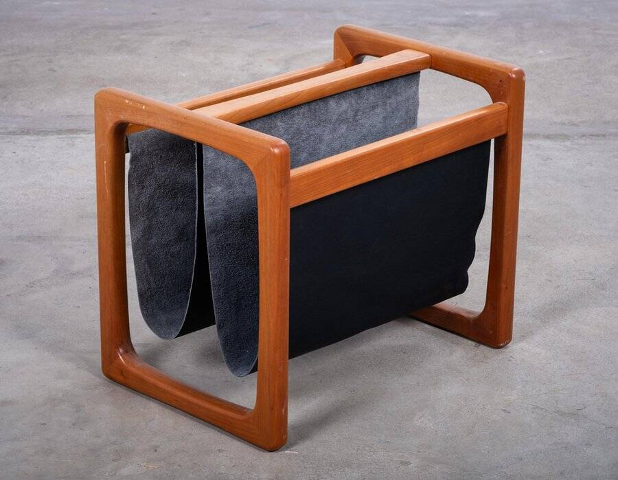 Teak Magazine Holder attributed to Aksel Kjersgaard, Denmark, 1960s
