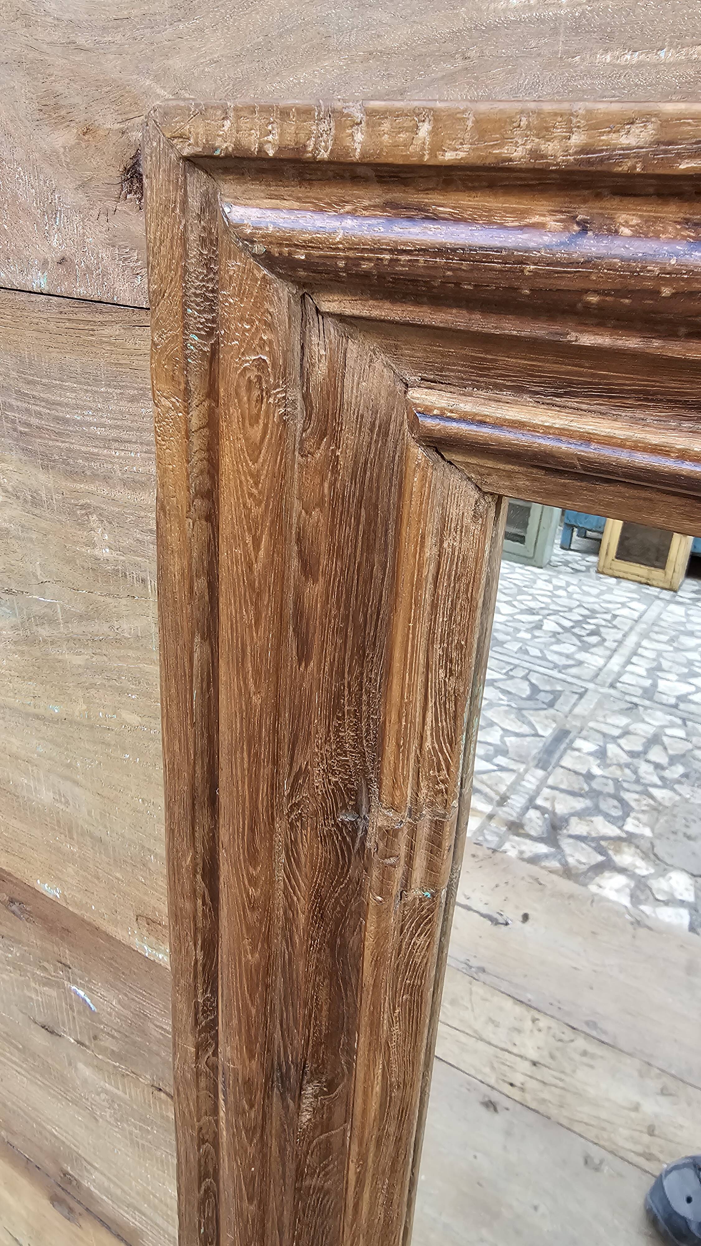 Burmese teak mirror