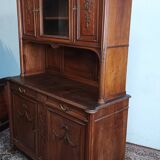 Louis XVI two-body sideboard stamped in walnut