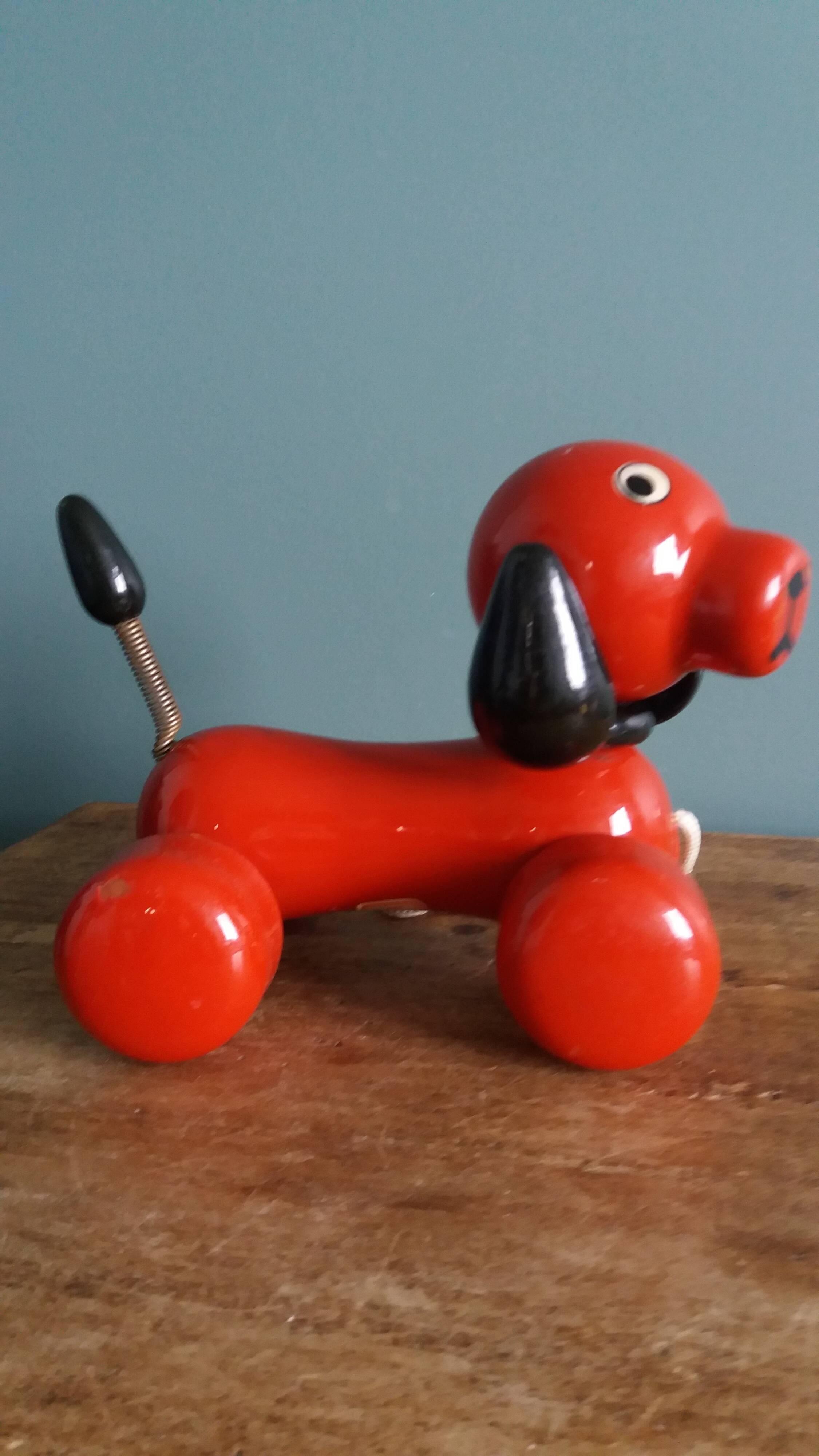 Old pull-along dog toy, Kouvalias, Greece